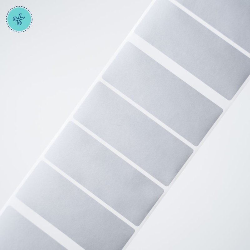 STICKER SEGUR. RECTANG.PLATEADO (RASPAITO), 100 UND, 2.5*1"