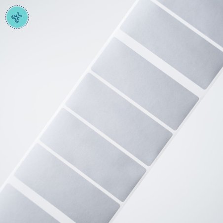 STICKER SEGUR. RECTANG.PLATEADO (RASPAITO), 100 UND, 2.5*1"