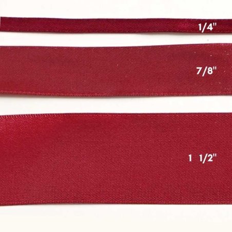 CINTA SATIN 1 1/2" ROJO VINO 25yd