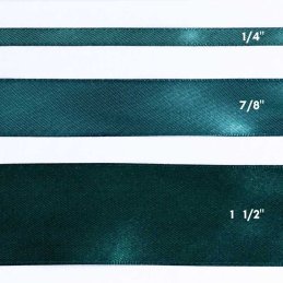 CINTA SATIN 1/4" VERDE ESMERALDA 50yd