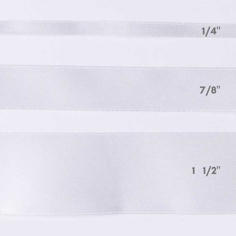 CINTA SATIN 7/8" BLANCO  25yd