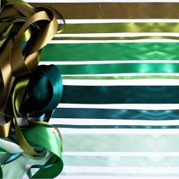 CINTA SATIN 1/4" VERDE ESMERALDA 50yd