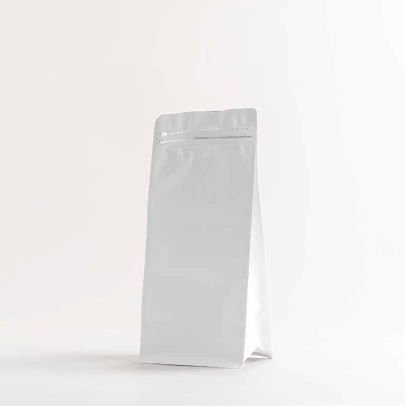 BOLSAS DE CAFÉ 8 LADOS 1kg BLANCAS (50und)