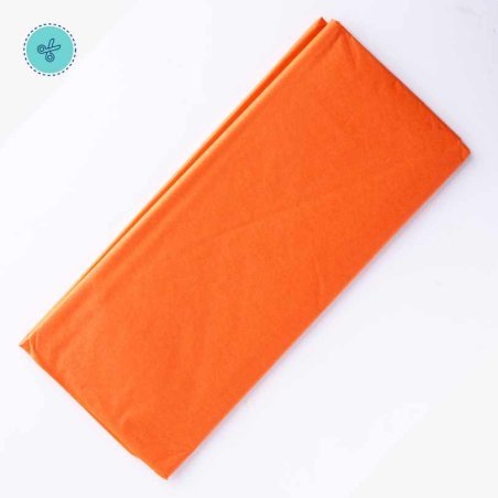 TISSUE LISO NARANJA, 10 pliegos, 20x26"