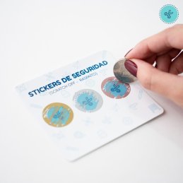STICKER SEGUR. CIRCULO ROSEGOLD (RASPAITO), 300 UND, 1"