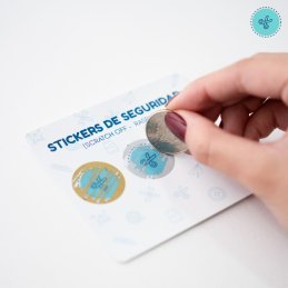 STICKER SEGUR. CIRCULO PLATEADO (RASPAITO), 300 UND, 1"