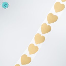 STICKER SEGUR. CORAZON DORADO (RASPAITO), 300 UND, 1"