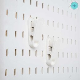 CLIPS BLANCOS PEGBOARD X2UND