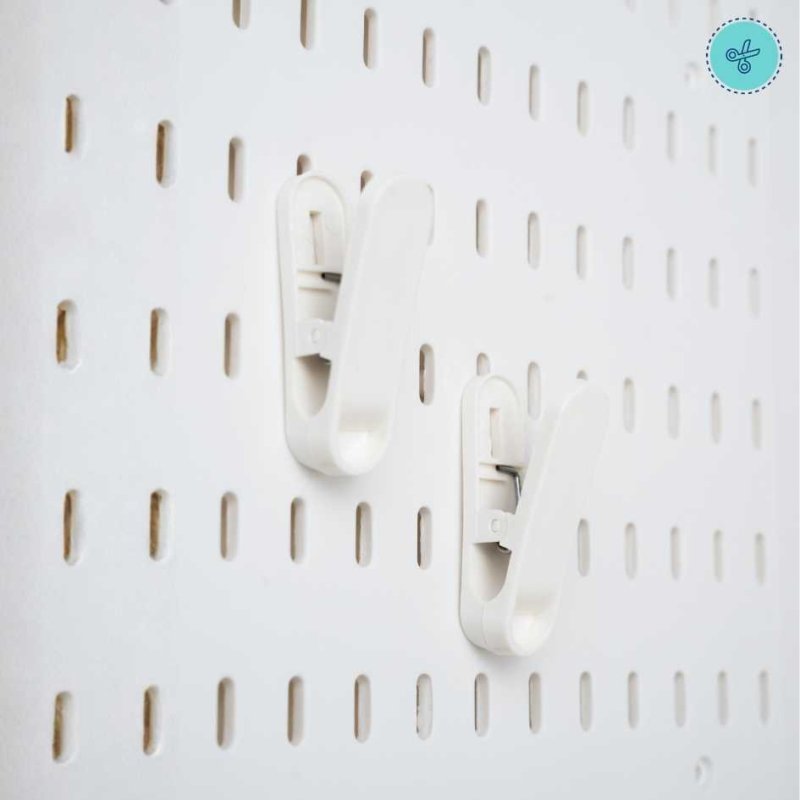 CLIPS BLANCOS PEGBOARD X2UND