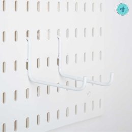 GANCHOS LARGOS BLANCOS PEGBOARD X2UND