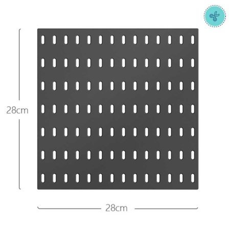 PEGBOARD NEGRO 28X28X1.2CM