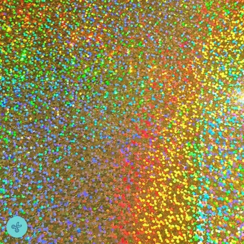 VINIL METALIZADO DORADO ESCARCHADO   12"X12"