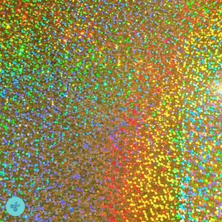 VINIL METALIZADO DORADO ESCARCHADO   12"X12"