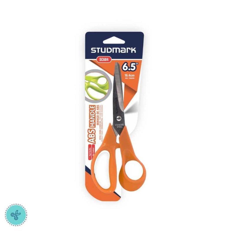 TIJERAS ABS 6.5" NARANJA (SC604) STUDMARK
