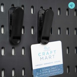 CLIPS NEGRO PEGBOARD X2UND