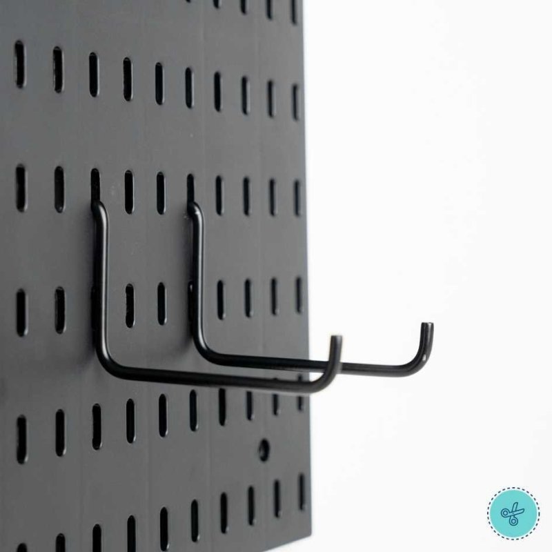 GANCHOS LARGOS NEGRO PEGBOARD X2UND