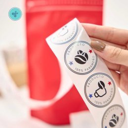 STICKERS CAFÉ 100% PANAMA, CR-4-PTY02, 500 UND, 1.5"