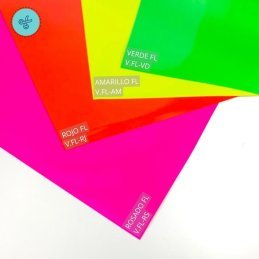 VINIL FLUORESCENTE ROJO   12"X12"