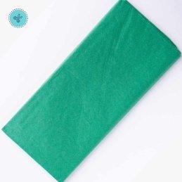 TISSUE LISO VERDE ESMERALDA, 10 pliegos, 20x26"
