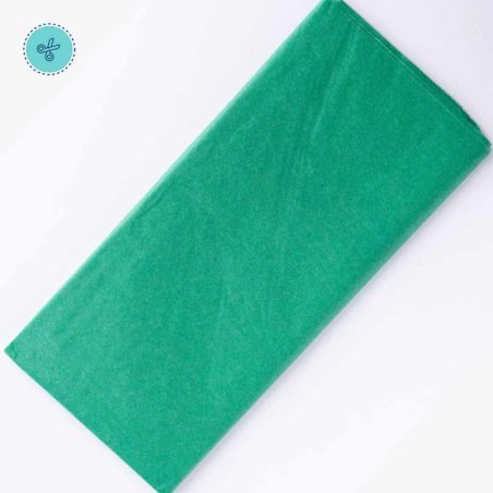 TISSUE LISO VERDE ESMERALDA, 10 pliegos, 20x26"