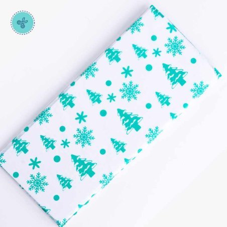 TISSUE ARBOLES VERDES, 10 pliegos, 20x26"