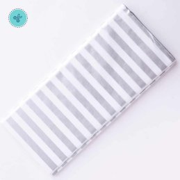 TISSUE RAYAS BLANCAS - PLATEADAS, 10 pliegos, 20x26"