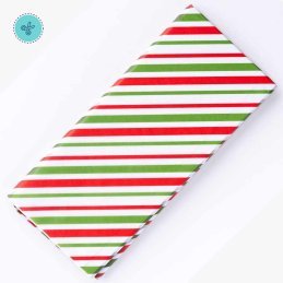 TISSUE RAYAS ROJO Y VERDE, 10 pliegos, 20x26"