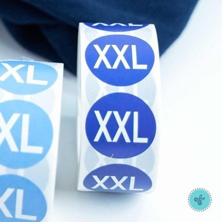 STICKERS TALLA XXL, 500UND, 1"