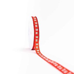 CINTA NAVIDAD GRO 1CM ROJO REGALO 25yd NAV-175
