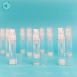 BOTELLA AIRLESS PUMP 0.34OZ - 10ML TRANSPARENTE (12UND)