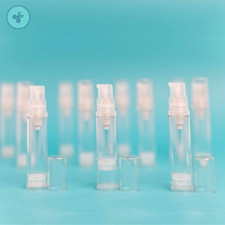 BOTELLA AIRLESS PUMP 0.34OZ - 10ML TRANSPARENTE (12UND)