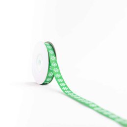 CINTA NAVIDAD GRO 1CM VERDE-COPOS 10yd NAV-008
