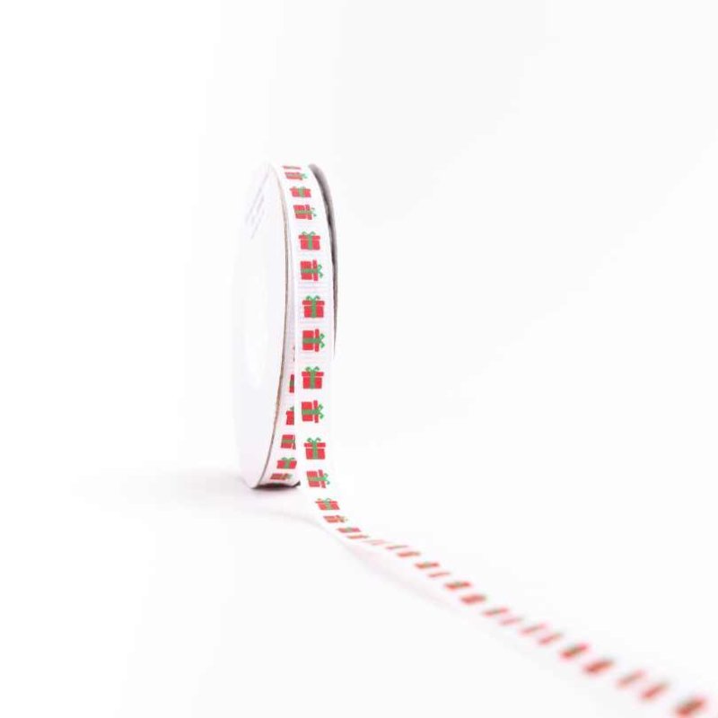 CINTA NAVIDAD GRO 1CM BLANCO-REGALO 25yd NAV-172