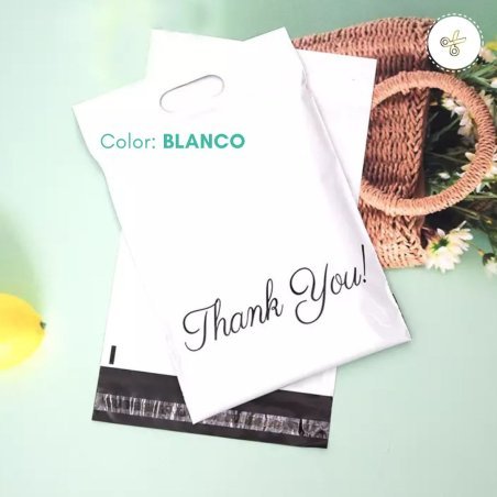 MAILER BAG CON ASA L BLANCO 12.5X15.5"- 32X40CM (50UND)