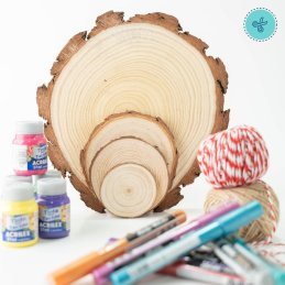 RODAJA DE MADERA 5"- 0.6"  C/U
