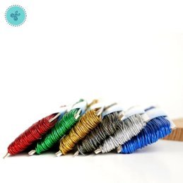 CORDON ELASTICO METAL VERDE 1.5mm 36 yd