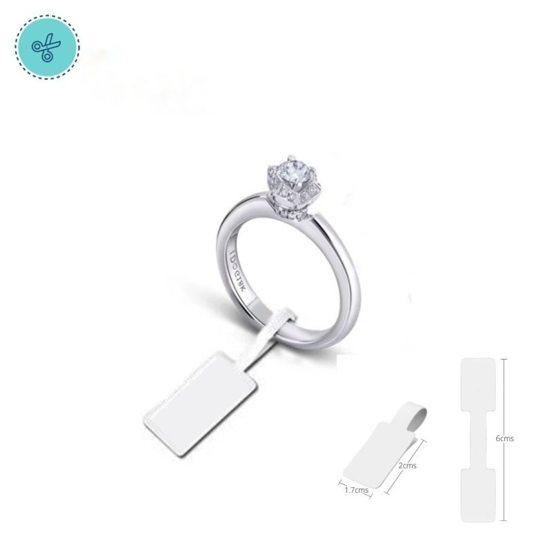 ETIQ 2 CARAS DE JOYERIA 2CM CON ADH 100 UNID