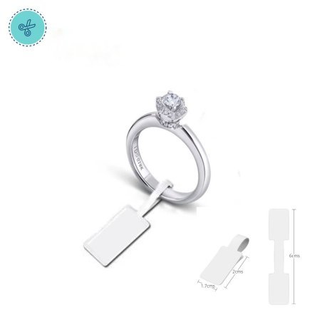 ETIQ 2 CARAS DE JOYERIA 2CM CON ADH 100 UNID
