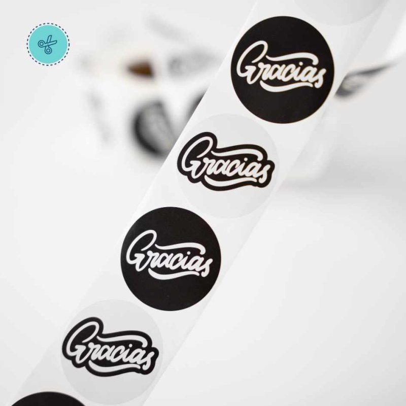 STICKERS GRACIAS URBANO, CR-4-GR002, 500 UND, 1.5"