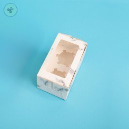 CAJAS DE 2 CUPCAKES MARMOL 6.3 X 2.9 X 3.5" (12UND)