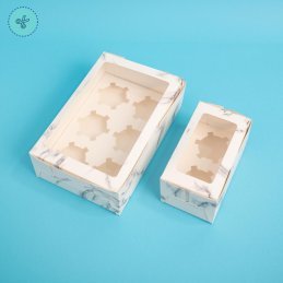 CAJAS DE 2 CUPCAKES MARMOL 6.3 X 2.9 X 3.5" (12UND)