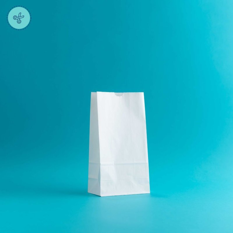 BOLSAS PAPEL DELI NO.3 BLANCO 12X23X7 cm (50und)