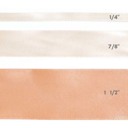 CINTA SATIN 1/4" PEACH 50yd