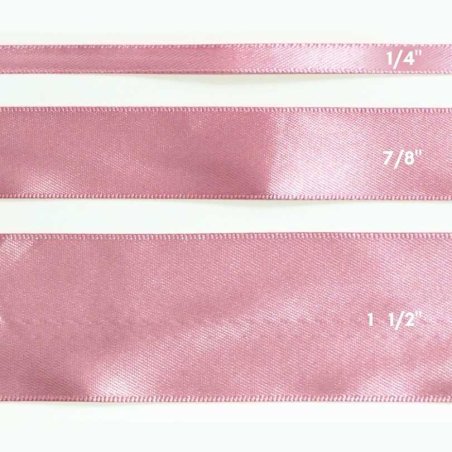 (SUST.550) CINTA SATIN 1/4" ROSA VINTAGE 50yd