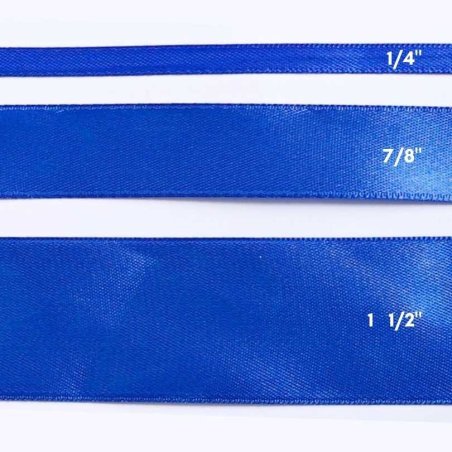 CINTA SATIN 1 1/2" AZUL ELECTRICO 25yd