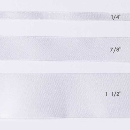 CINTA SATIN 1 1/2" BLANCO 25yd