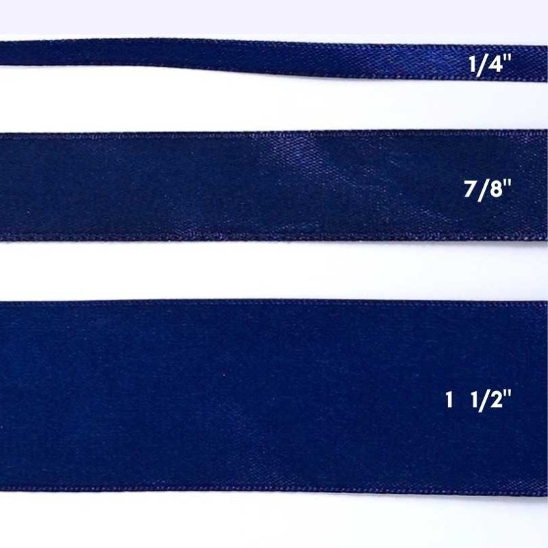 CINTA SATIN 1/4" MEDIA NOCHE 50yd