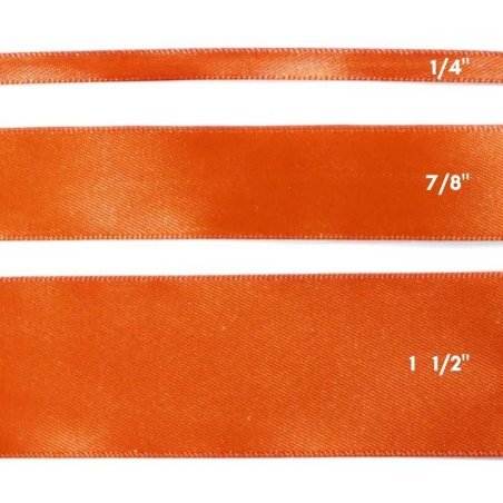 CINTA SATIN 1 1/2" NARANJA 25yd