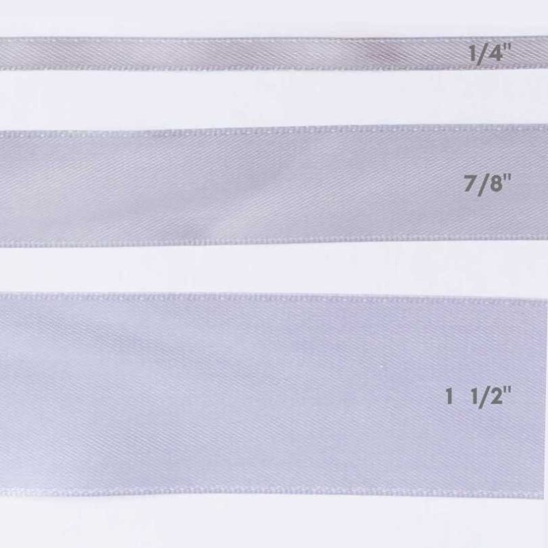 CINTA SATIN 7/8" PLATEADO  25yd