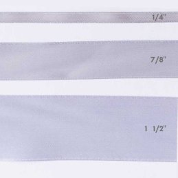 CINTA SATIN 1 1/2" PLATEADO 25yd